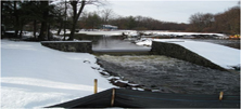 The Auxiliary Dam in its Winter Coat Waiting for Spring